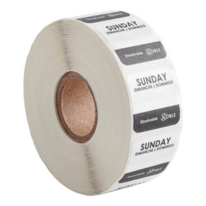 Noble Sunday 1" Dissolvable Day of the Week Label - 1,000/Roll