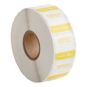 Noble Tuesday 1" Dissolvable Day of the Week Label - 1,000/Roll