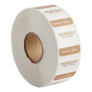 Noble Thursday 1" Dissolvable Day of the Week Label - 1,000/Roll