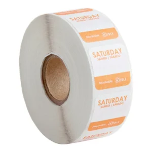 Noble Saturday 1" Dissolvable Day of the Week Label - 1,000/Roll
