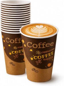 Klee 12 oz Paper Coffee Cups (200 Count), Leakproof Disposable Cups for Hot or Cold Drinks